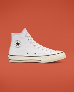 Converse Seasonal Color Leather Chuck 70 Női Magasszárú Fekete/Fehér | NKHFMLX-HU